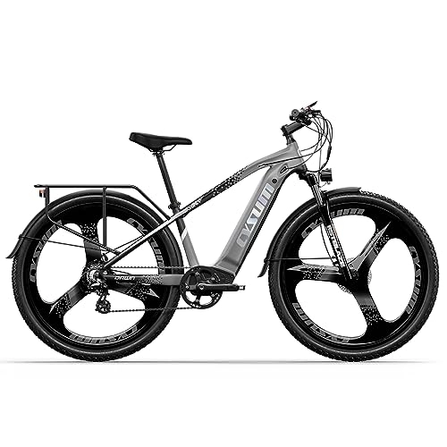 Bici elettriches : RICH BIT M520 E-bike 29" offroad e-mountain bike 48V 14ah & motore ruota posteriore per 25 km / h fino a 100 km Bici elettrica con forcella MTB sospesa (Grigio)