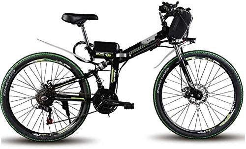 Bici elettriches : RVTYR Montagna Pollici Bicicletta di 60 km 35 km / H Bici elettrica Pieghevole Walking 500 W di Potenza del Motore a Doppia Shock Ebike, Nero, 24 Bici
