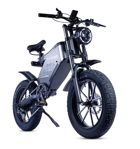Bici elettriches : RZOGUWEX Bicicletta elettrica, EBIKE fuoristrada da 20 pollici per adulti con batteria agli ioni di litio rimovibile 48V 25AH, doppio freno a disco idraulico con ruota magnetica forgiata