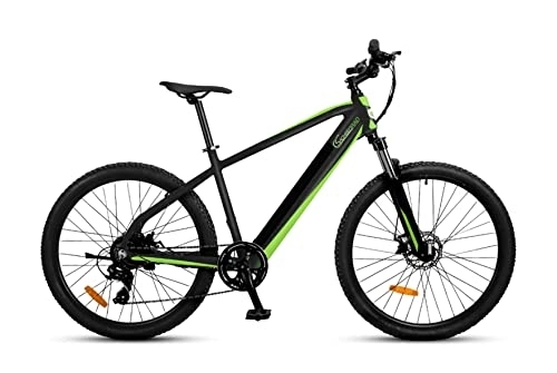 Bici elettriches : SachsenRAD Bicicletta elettrica R8 Ranger 27, 5" mountain bike elettrica con Motore da 250W e 36 V Batteria al Litio rimovibile integrata nel telaio, Velocità Shimano, display LCD, certificata StVZO, Nero