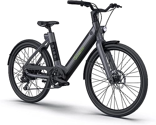 Bici elettriches : SachsenRAD xBird Urban City-Bike C6F Connect Con APP Antifurto | Bicicletta elettrica dal design moderno con display LCD integrato e luci a LED omologate StVZO per signore 150-180CM