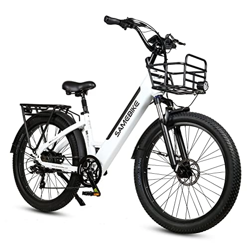 Bici elettriches : SAMEBIKE Bicicletta Elettrica 26" Bicicletta Elettrica Per Adulti 48V / 14AH Batteria Rimovibile 3.0" Bici Elettrica Da Città Fat Tire 7 Velocità Shimano