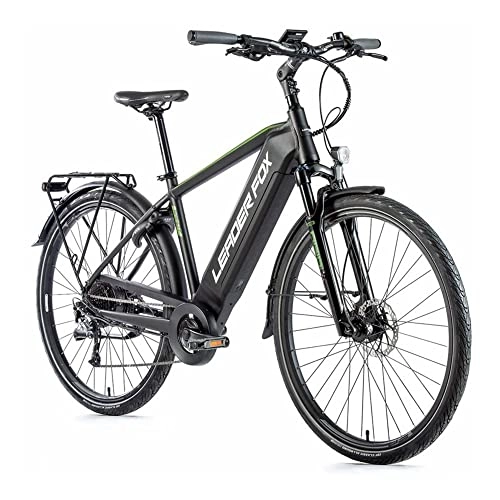 Bici elettriches : Sandy Leaderfox Ebike (Nero / Verde, 20")