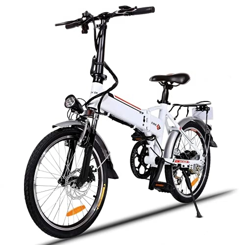 Bici elettriches : Speedrid Bici elettrica pieghevole, 20'' pieghevole bicicletta elettrica, 250W bici elettriche 48V / 10Ah 36V / 8Ah batteria, Ebike con freni a disco, Shimano 6 / 7 velocità e LCD / LED display