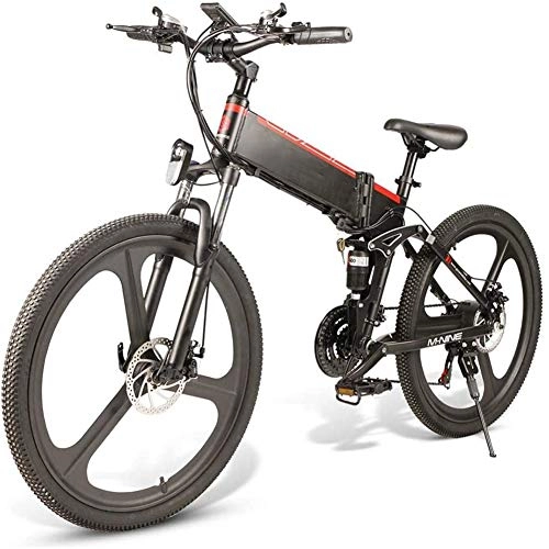 Bici elettriches : SVNA Inoltre E-Bike, 48V 10.4Ah 350W - 26 Pollici di Montagna piegante Bici elettrica 21-Level Shift Assisted