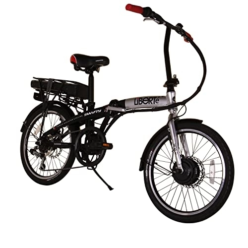 Bici elettriches : Swifty Liberte, 20inch Folding e Bike Unisex-Adult, Black, One Size