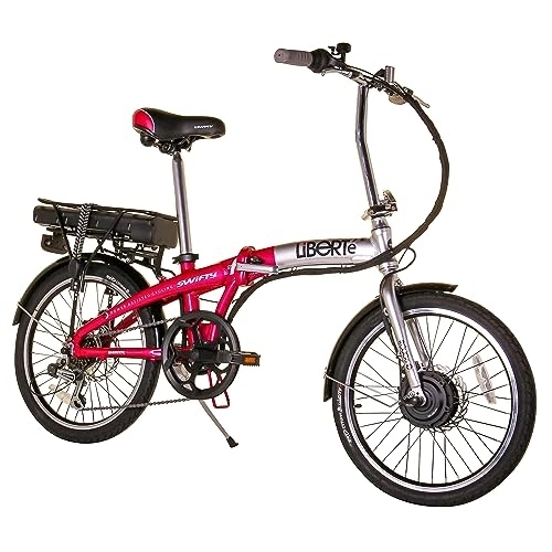 Bici elettriches : Swifty Liberte, 20inch Folding e Bike Unisex-Adult, Rossa, Taglia Unica
