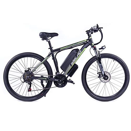 Bici elettriches : SXZZ Bicicletta Elettrica, Mountain Bike Elettrica da 26 '' con Luce A LED, Bici Elettrica A 21 velocità con Batteria agli Ioni di Litio Rimovibile di Grande capacità, A