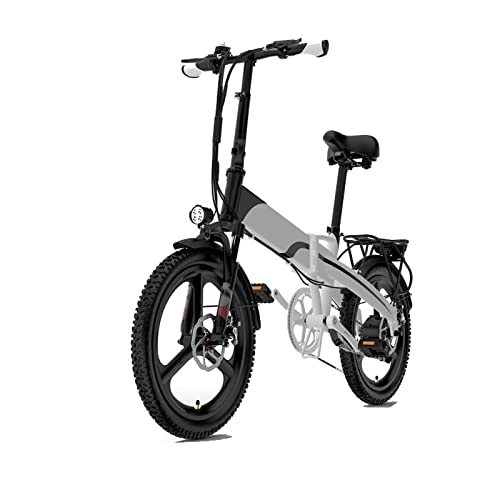 Bici elettriches : TABKER Bicicletta Electric Bike Wheel With Hydraulic Shock Absorber Power-driven Bicycle Portable Fold Mountain Ebike