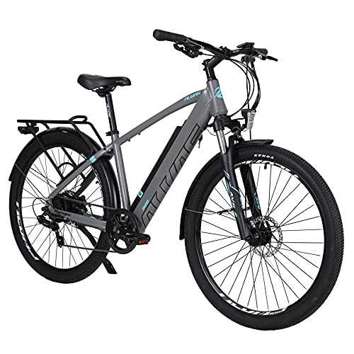 Bici elettriches : TAOCI Bici Elettrica BAFANG Motore Brushless, 27.5" 36V / 12.5Ah Batteria Al Litio Rimovibile, Mountain Bike Elettrica Commuter con Shimano 7-Velocità (grey)