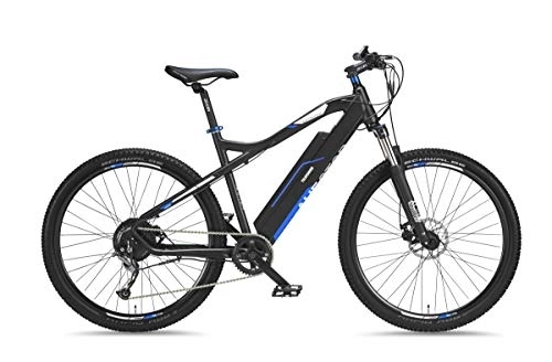 Bici elettriches : TELEFUNKEN Bicicletta elettrica da mountain bike in alluminio, cambio a catena Shimano a 9 marce, Pedelec MTB, motore posteriore 250 W, freni a disco, ascendente M920