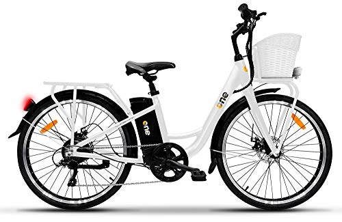 Bici elettriches : the one Bicicletta Elettrica City Bike a Pedalata Assistita 26" 250W Light Bianca Unisex Adulto, White
