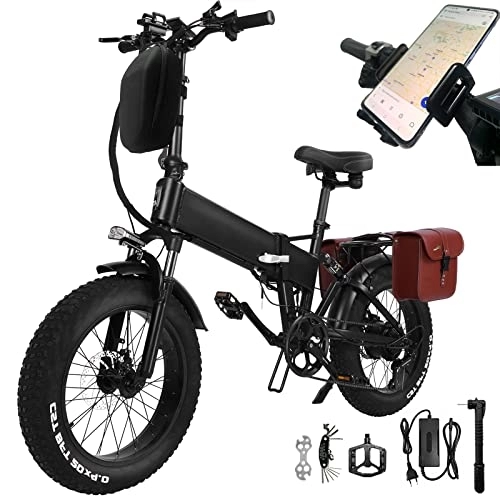 Bici elettriches : TODIMART Mountain Bike Elettrica Pieghevole Batteria 48V 15Ah, 20 * 4 Pollici, Avvio Con un Solo Pulsante, Batteria Removibile da Doppio Ammortizzatore Mountain Bike per Adulti (RX20)