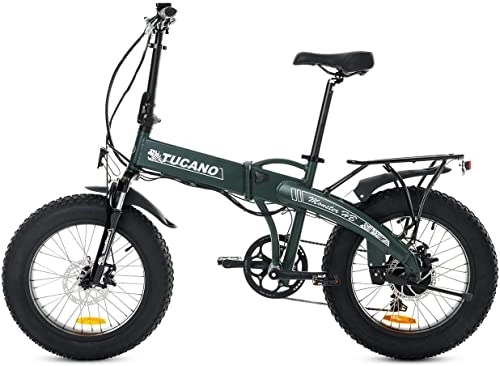 Bici elettriches : Tucano Bikes Monster 20" HB 2023, Bicicletta elettrica Unisex Adulto, Verde, Unico