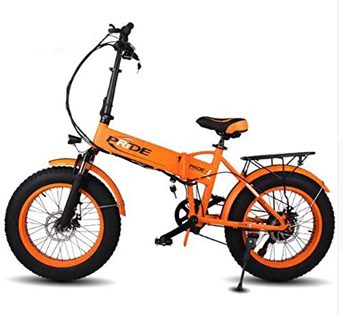 Bici elettriches : TX Bici elettrica 48V10A Elettrico 20"4.0 Fat Tire ebike Pieghevole in Alluminio 350 W Potente Bicicletta elettrica Mountain / Neve / Spiaggia, Gialla