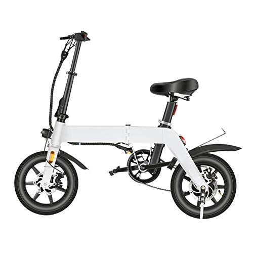 Bici elettriches : TX Bicicletta Elettrica Pieghevole di Piccole Dimensioni Batteria al Litio Bici da Viaggio per Adulto A velocità Variabile Leggera, 15km25km