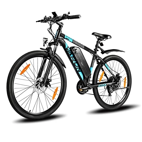 Bici elettriches : VARUN 27, 5" E-Mountain Bike Donna Uomo con Batteria rimovibile 48V 13Ah Motore 250W e Shimano 21 Velocità Bici Elettrica Endurance 55-100KM（Blu）