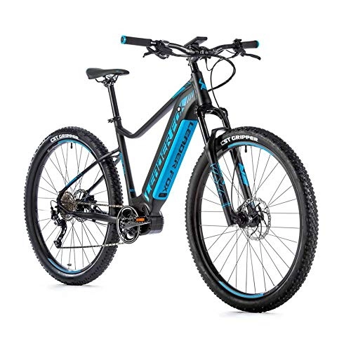 Bici elettriches : Velo Electrique-VAE - Mountain bike Leader Fox 29 awalon 2020, motore centrale Bafang m420, 36 V, 17, colore: Nero / Blu