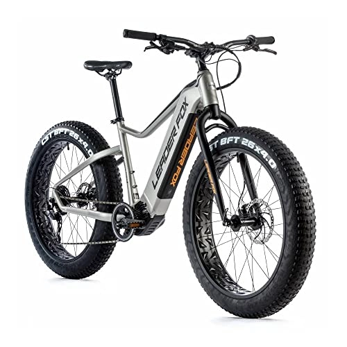 Bici elettriches : Velo - Motore elettrico per mountain bike Leader Fox 26'' Braga 2021, grigio motore centrale bafang m500 36v 95nm, batteria 20a 9v (20'' - h52cm - Taglia L - per adulti da 178cm a 185cm)