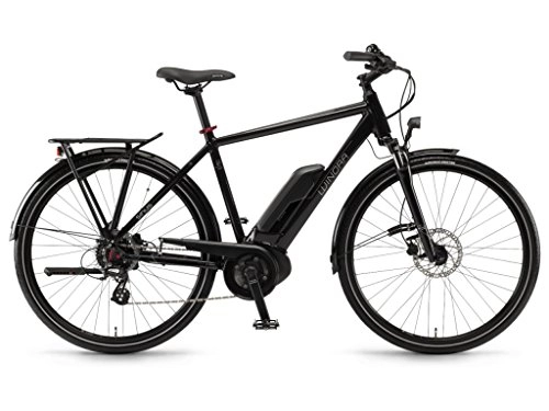 Bici elettriches : Winora E-Bike Sinus Tria 7eco Uomo Active 400Wh 28'' 7v Nero Taglia 48 2018 (City Bike Elettriche) / E-Bike Sinus Tria 7eco Man Active 400Wh 28'' 7s Black Size 48 2018 (Electric City Bike)