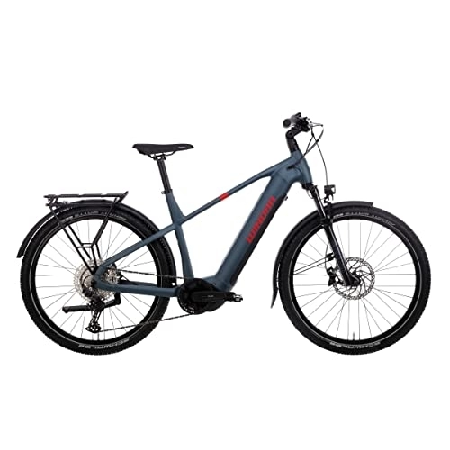 Bici elettriches : WINORA Yucatan X12 HIGH 27.5'' 100mm 12v 720Wh Yamaha PW-X3 Blu / Rosso 2023 Taglia L (Trekking Elettriche)