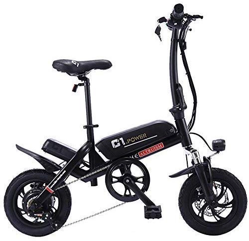 Bici elettriches : WJSW Mini Bici elettriche da Uomo 250w Bici elettriche Pieghevoli per Adulti 36v E Bici per Adulti Donne Freni a Disco Biciclette elettriche