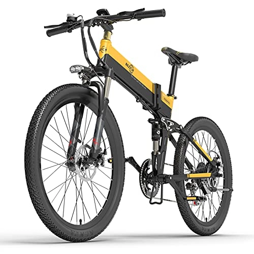 Bici elettriches : X500Pro 500W 26 pollici pieghevole Power Assist Bicicletta elettrica E-Bike 10.4AH Batteria 100 km Gamma