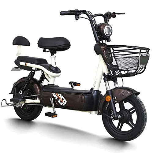 Bici elettriches : XMIMI Auto elettrica 48V Scooter Batteria per Adulti Auto Anziano Scooter da asporto Piccola Bicicletta elettrica Bicicletta elettrica a Due Ruote