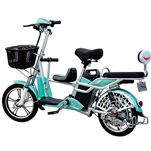 Bici elettriches : XMIMI Bicicletta elettrica Bici elettrica al Litio da 16 Pollici con Batteria al Litio per Auto Madre e Bambino 48V Bicicletta elettrica per Adulti