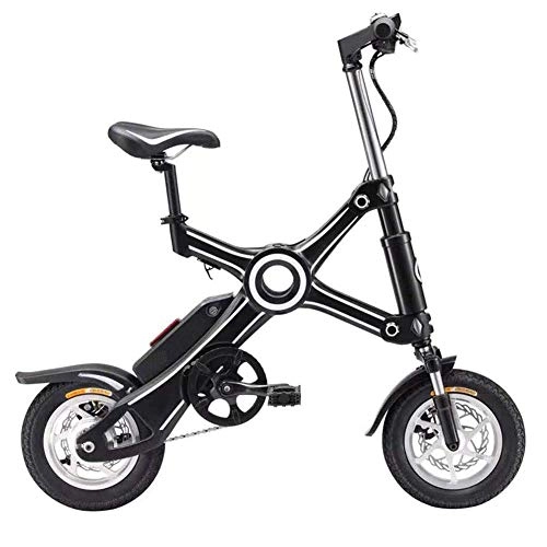 Bici elettriches : YAMMY Folding Electric Bike, Aluminum Alloy Frame Two-Wheel Mini Pedal Electric Car Ultralight Portable Lithium Battery Battery Scooter Adult (Exercise Bikes)