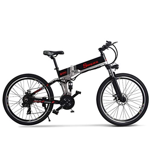 Bici elettriches : Yd&h 26" Electric Mountain Bike, Adulti Pieghevole Bicicletta Elettrica con Rimovibile agli Ioni di Litio (48V 350W), 21 velocità Gear E modalità di Lavoro Tre, A, 48V 70Km