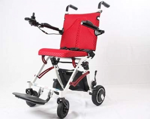 Bici elettriches : YIONGA CAIJINJIN Sedia a rotelle elettrica di 2020 Peso Netto Ultra Leggero 18 kg Alta Potenza 500W Pieghevole Pieghevole Pieghevole Pieghevole (Color : Red)