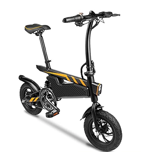 Bici elettriches : YIZHIYA Bicicletta elettrica, Mini E-Bike Pieghevole Portatile per Adulti, Motore 350W, 3 modalità di Lavoro, Pneumatici Run-Flat ammortizzanti da 12 Pollici, Ciclismo all'aperto Pendolarismo E-Bike