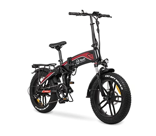 Bici elettriches : YOUIN NO BULLSHIT TECHNOLOGY Bk1400r, E-Bike Unisex-Adulto, Rosso
