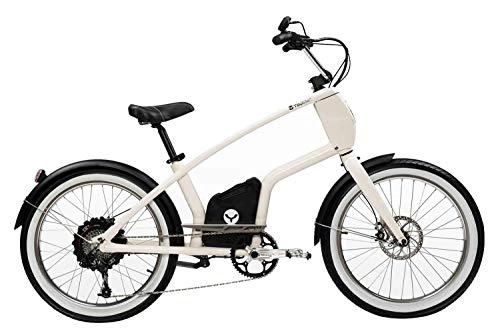Bici elettriches : YouMo One X250 City-Rider - Bicicletta elettrica, colore: Bianco crema