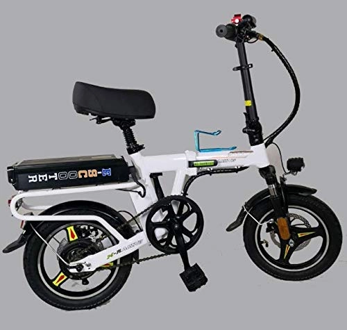 Bici elettriches : YPLDM Pieghevole Bicicletta elettrica Mini Auto elettrica Mini Scooter Elettrico, Bianca