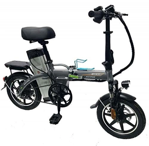 Bici elettriches : YPLDM Pieghevole Bicicletta elettrica Mini Auto elettrica Mini Scooter Elettrico, Grigio