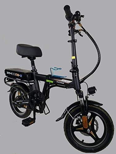 Bici elettriches : YPLDM Pieghevole Bicicletta elettrica Mini Auto elettrica Mini Scooter Elettrico, Nero