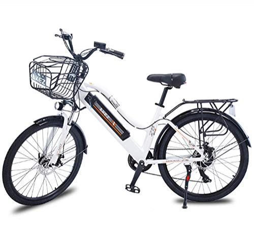 Bici elettriches : YQ&TL Bicicletta elettrica per ciclomotore per Adulti velocità da 26 Pollici Smart E-Bike 36V 10AH 350W Bicicletta da Montagna per Donna Motoslitta per Adulti C