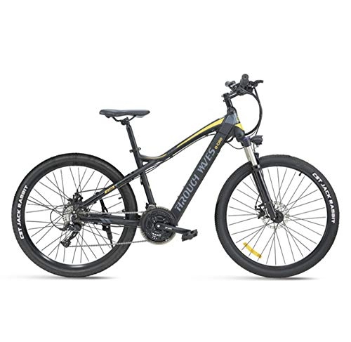 Bici elettriches : YQ&TL Mountain Bike elettrica per ciclomotore per Adulti, Bici da 27, 5 Pollici a 27 velocità a Sospensione Completa MTB Ingranaggi Freni a Doppio Disco Bicicletta da Montagna, Bici all'aperto