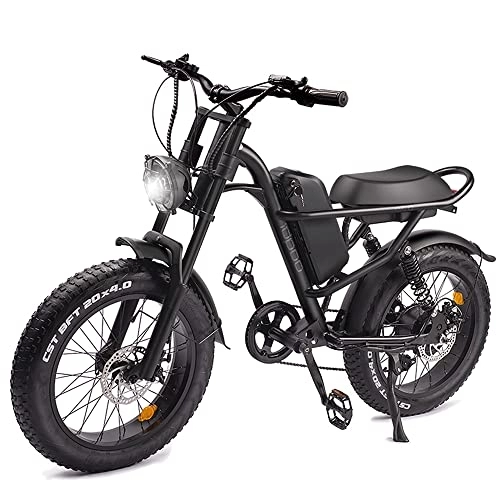 Bici elettriches : Yuirshion Bicicletta elettrica 20 x 4 Fat Tire 15, 5 MPH Snow Beach Mountain E-Bike con batteria massiccia rimovibile da 48 V 15 Ah, Shimano a 7 marce