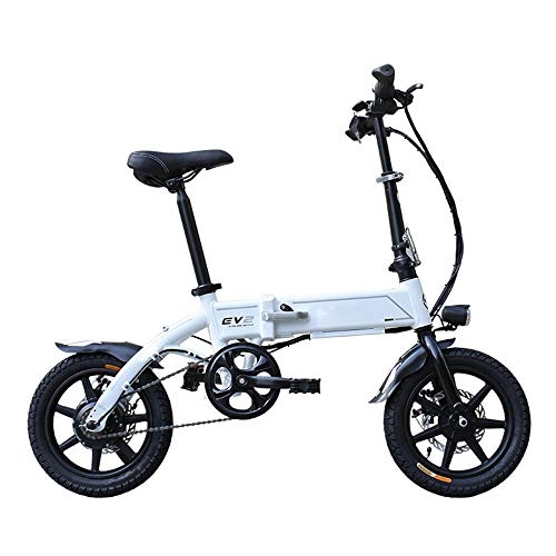 Bici elettriches : YYD Bicicletta elettrica Pieghevole Ultra-Leggera da 14 Pollici 36V Batteria al Litio Uomo e Donna Bicicletta ausiliaria