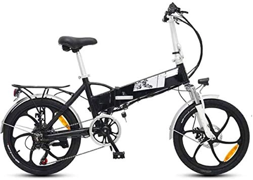 Bici elettriches : ZJZ Bicicletta elettrica da 20 Pollici, Bicicletta Pieghevole 48V10.4A Display LCD Biciclette per Adulti Telaio in Lega di Alluminio Sport Ciclismo all'aperto