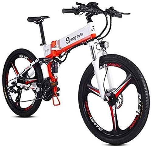 Bici elettriches : ZJZ Biciclette elettriche veloci per Adulti Bicicletta elettrica da Mountain Bike Pieghevole da 26 Pollici elettrica