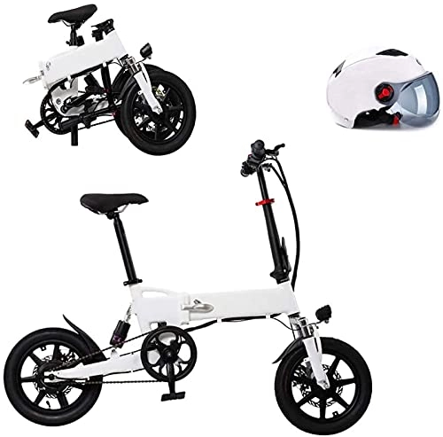 Bici elettriches : ZJZ Mountain Bike elettrica da 14", 250 W, Batteria al Litio Rimovibile da 36 V / 7, 8 Ah, Freni a Doppio Disco, Mountain Bike, velocità Massima 25 km / h