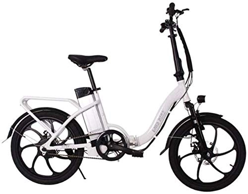 Bici elettriches : ZMHVOL Ebikes, Bici elettrica per Adulti Pieghevole Bike elettrica Bike Max velocità 32 km / h con Batteria per ioni di Litio Rimovibile da 36V 10Ah 250W Motor Urban Bicycle ZDWN (Color : White)