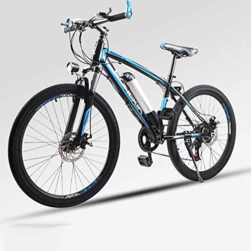Bici elettriches : ZTYD Bici elettrica, 26" Mountain Bike per Adulti, all Terrain Biciclette, 30 km / H Safe Speed ​​100 km Endurance Rimovibile agli ioni di Litio, Smart-Bici, Blue a2