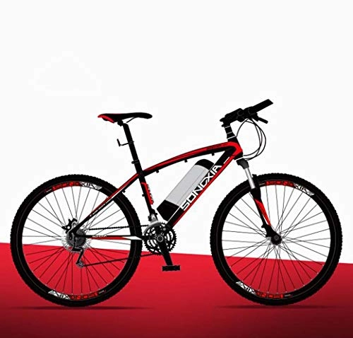 Bici elettriches : ZTYD Bici elettrica, 26" Mountain Bike per Adulti, all Terrain Biciclette, 30 km / H Safe Speed ​​100 km Endurance Rimovibile agli ioni di Litio, Smart-Bici, Red a2, 36V / 26IN
