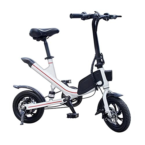 Bici elettriches : ZXQZ Bici Elettriche Pieghevoli, 36V 7.8AH Ebike per Adulti, Bicicletta Sportiva per Pendolari, Modelli di Coppia (Color : White)