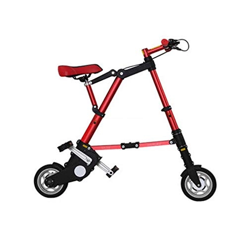 Bici pieghevoli : AIAIⓇ Mini Bici Pieghevole Bicicletta Pieghevole in Alluminio - Versione Rossa Alta - Adatta a Persone di età Superiore a 1, 65